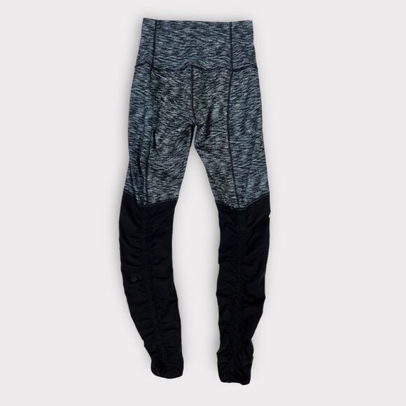 Lululemon Wunder Under Pant in Dramatic Static White Black Size 6 - Picture 2 of 6